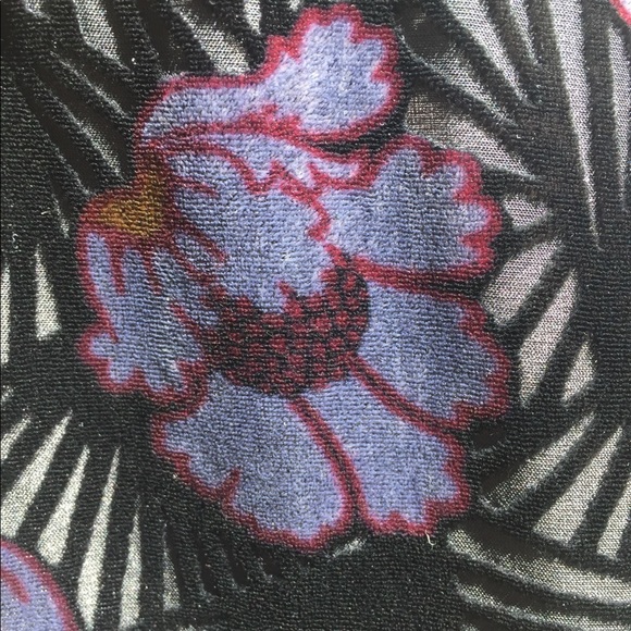 Loft burnt velvet black floral tunic vintage lavender floral shift dressHP 25 - Picture 12 of 16